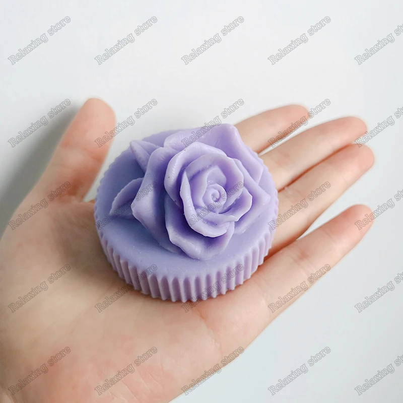 Розовые силиконовые формы в виде цветка DIY муссовый торт для мыла 6 полостей