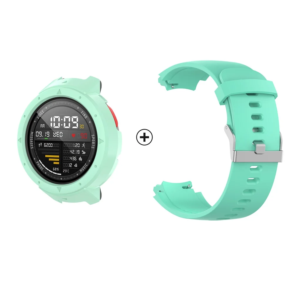 Браслет для Amazfit Verge ремешок Смарт-часы ремешок для Xiaomi Amazfit Verge 3 чехол Силиконовый ремешок для часов+ PC Защитная рамка