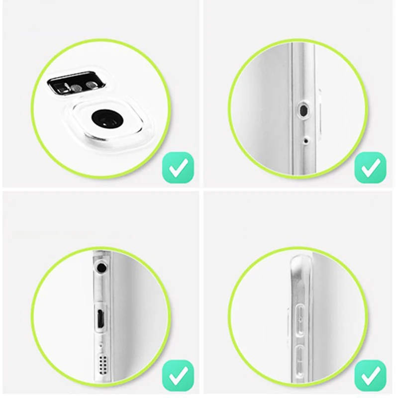Silicone Case for Samsung Galaxy S6 S6Edge Plus S7 Edge S8 S9 360 Full Clear Cover Coque Note 3 4 5 8 9 |