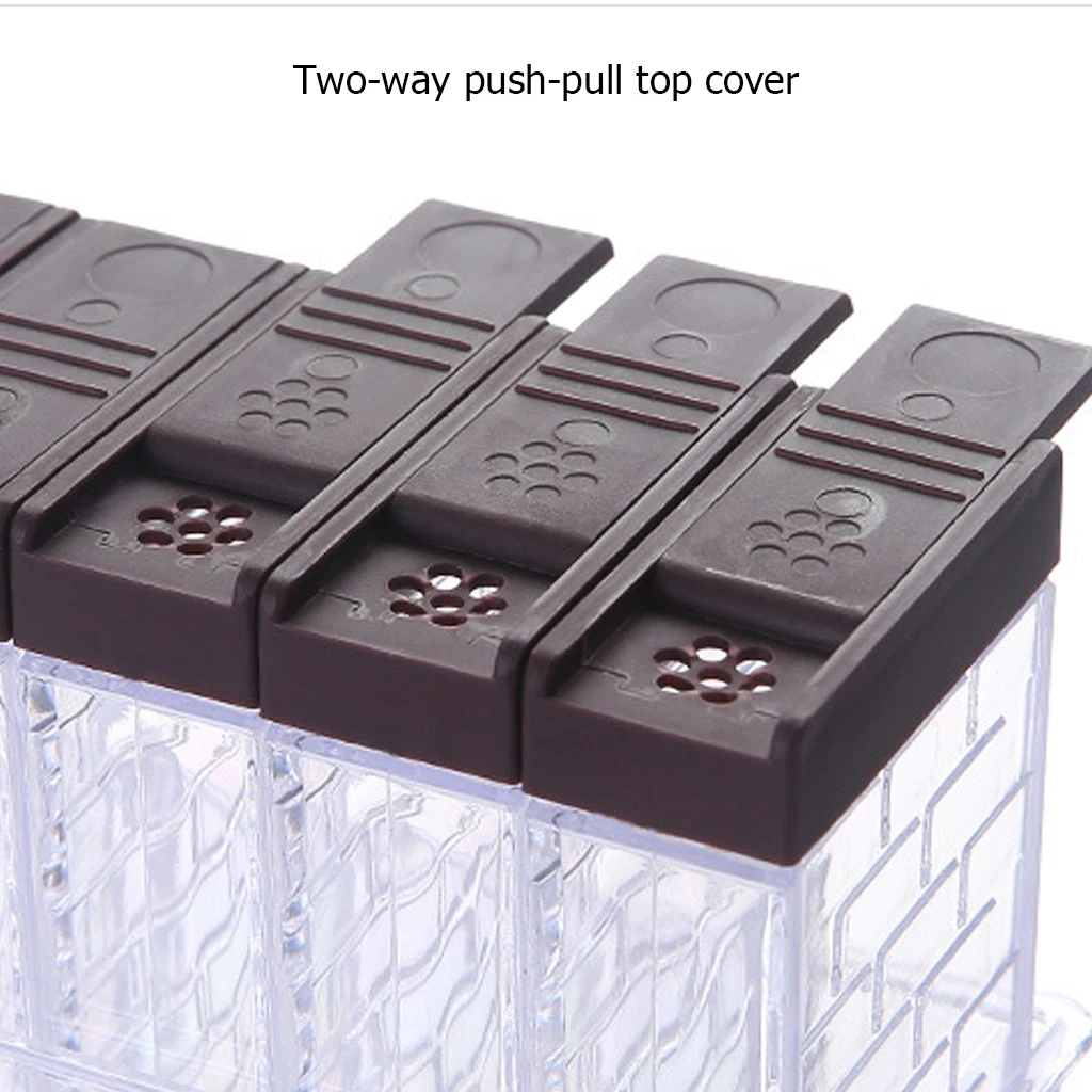 6 шт./компл. Кухня приправ для хранения специй бутылка прозрачная коробка и набор