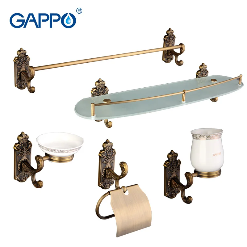 Gappo 5 шт./компл. аксессуары для ванной комнаты держатель мыла зубной щетки