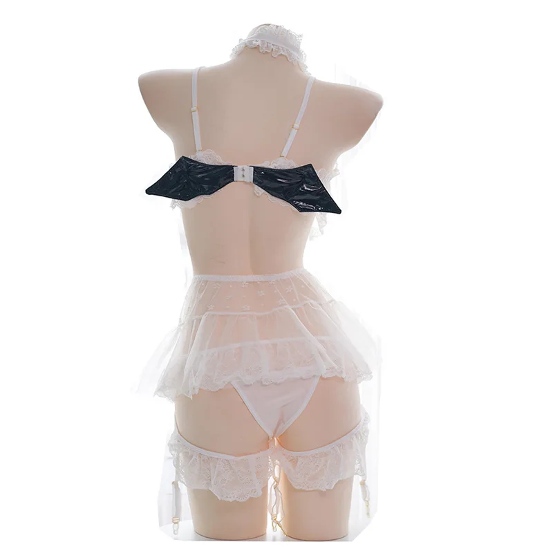 

Little Demon Sexy Lace Mesh Womens Devil Cosplay Costumes Bandage Lingerie Set Lolita Anime Bikini with Wings Drop Ship
