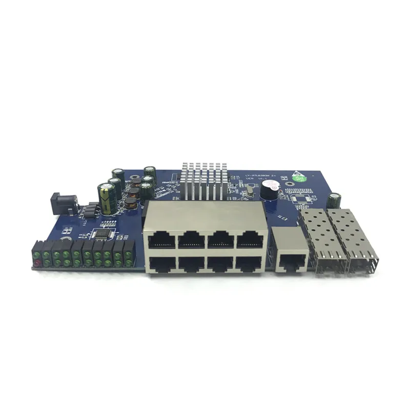 

IP-управление, 8 портов, 10/100 Мбит/с, PoE Ethernet коммутационный модуль, управляемый коммутационный модуль с 2 гигабитными слотами SFP, гигабитный ком...