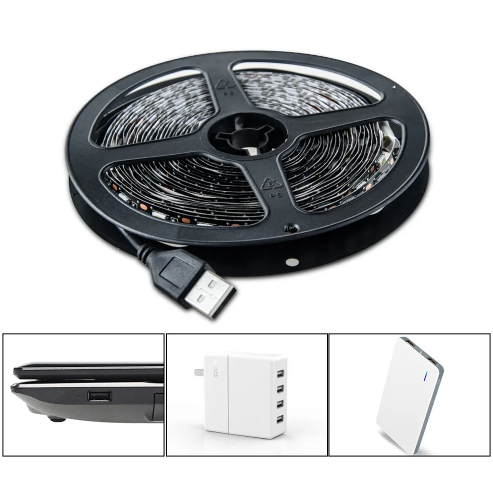 Светодиодная лента EeeToo USB 5 в постоянного тока SMD 5050 50 см 1 м 2 3 4 м|led tape|led strip light usbled |
