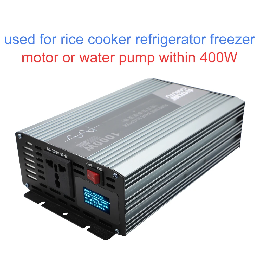 best full 1000W solar power inverter pure sine wave 12V 220V inverter with utility fault prompts display short circuit protect
best full 1000W solar power inverter pure sine wave 12V 220V inverter with utility fault prompts display short circuit protect