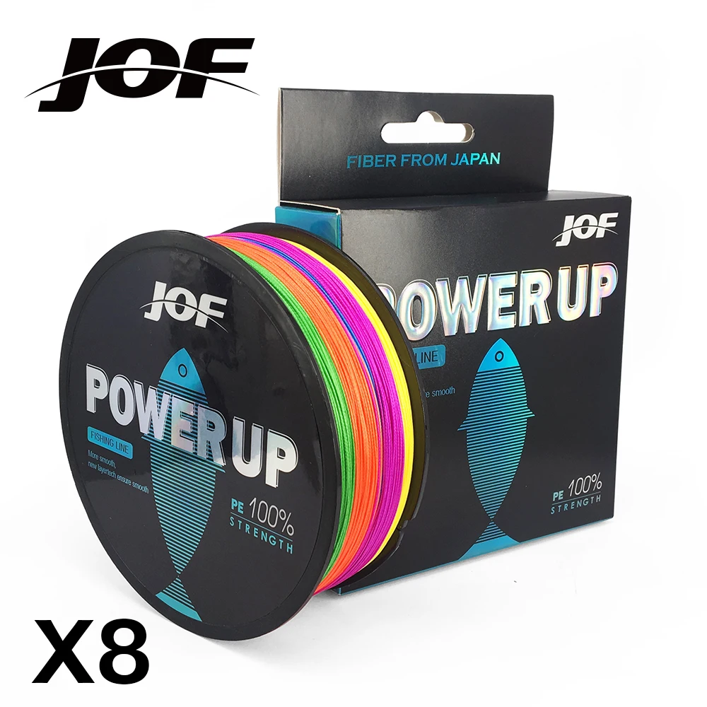 500M X8 JOF брендовая супер прочная японская многофиламентная 100% PE плетеная леска 8