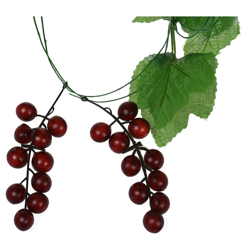 

2x Artificial Grape Vine Garland Fruit for Home Garden Decoration