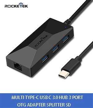 Rocketek usb 3,0 концентратор 4 порта адаптер сплиттер DC интерфейс питания Для iMac MacBook Air usb3.0 ПК компьютер ноутбук аксессуары