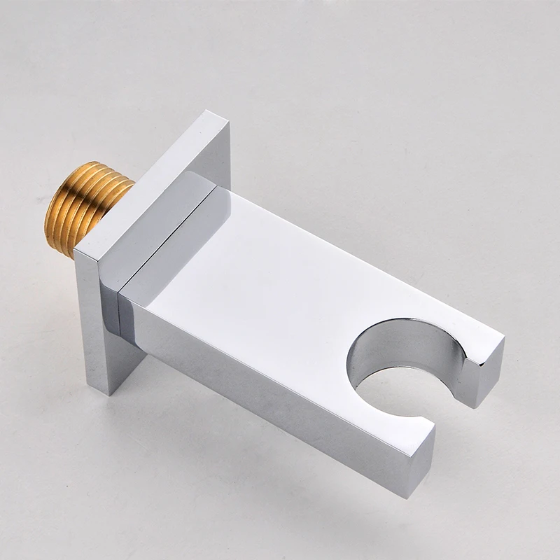 free shipping soild brass handheld shower spray head holder bracket for hand sprayer chrome or black with the water connections free global shipping