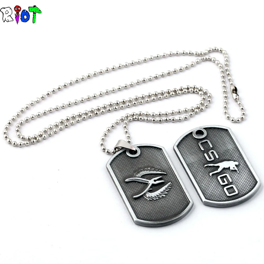 Игра Cs Go цепочка круглые бусины из нержавеющей стали ожерелье Counter Strike подвеска