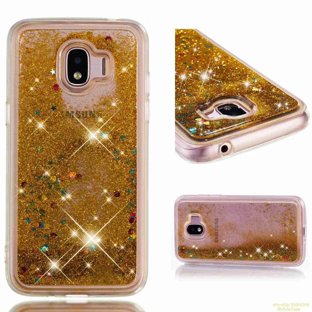 Мягкий чехол для samsung J2 PRO 2018 с динамической жидкостью красочным песком зыбучие