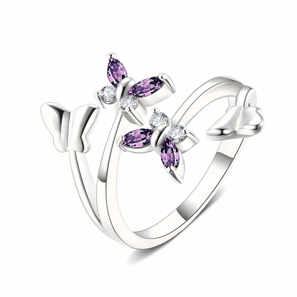 Женские регулируемые кольца в виде бабочки ювелирные изделия 2019 | Украшения и