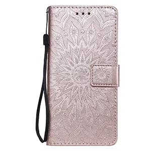 KT-TYH-Rosegold Чехол для VIVO Y95 Y93 Y91 Y53, флип-чехол в виде книги, кожаный чехол, роскошный 3D тиснение в виде подсолнуха, чехол для телефона из искусственной кожи, кошелек, подставка, Fundas - Цвет: KT-TYH-Rosegold