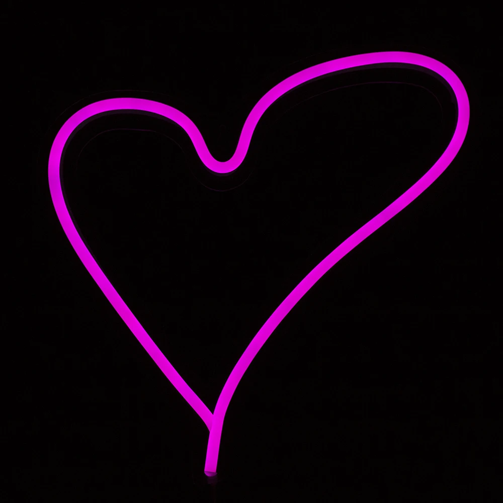 Светодиодный неоновый знак Chi-Love Heart для украшения стены на свадьбу, праздник, годовщину или на заказ.