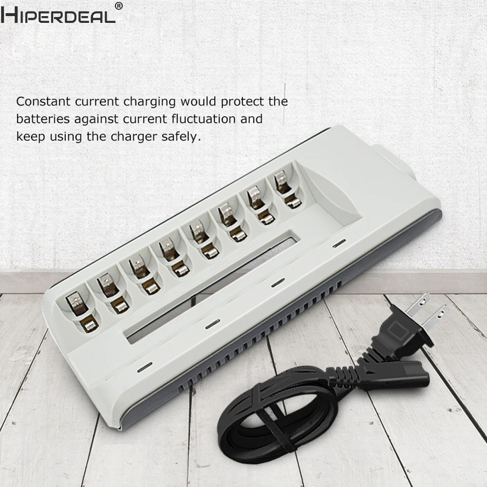 HIPERDEAL 8 слотов Смарт быстрое зарядное устройство AA AAA Ni-mh/Ni-Cd батареи аккумуляторная батарея HW