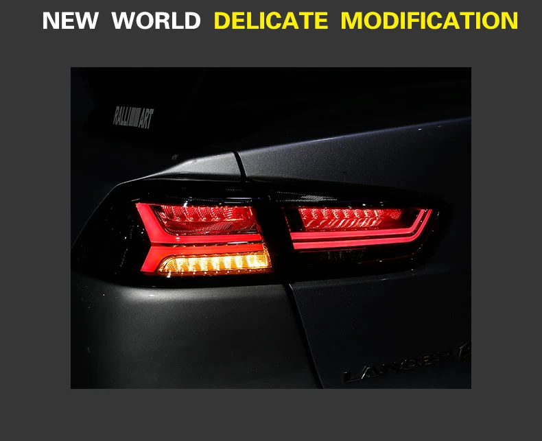 Чехол для автомобиля для Mitsubishi Lancer задние фонари светодиодный фонарь светодиодный задний фонарь DRL+ тормоз+ Реверсивный+ сигнал Автомобильный