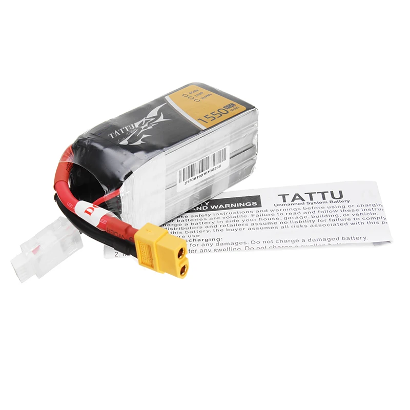 TATTU 14 8 V 1550mAh 45C 22.9Wh 4S XT60 разъем Lipo батарея для DIY Вертолет FPV гоночный Дрон гонщик