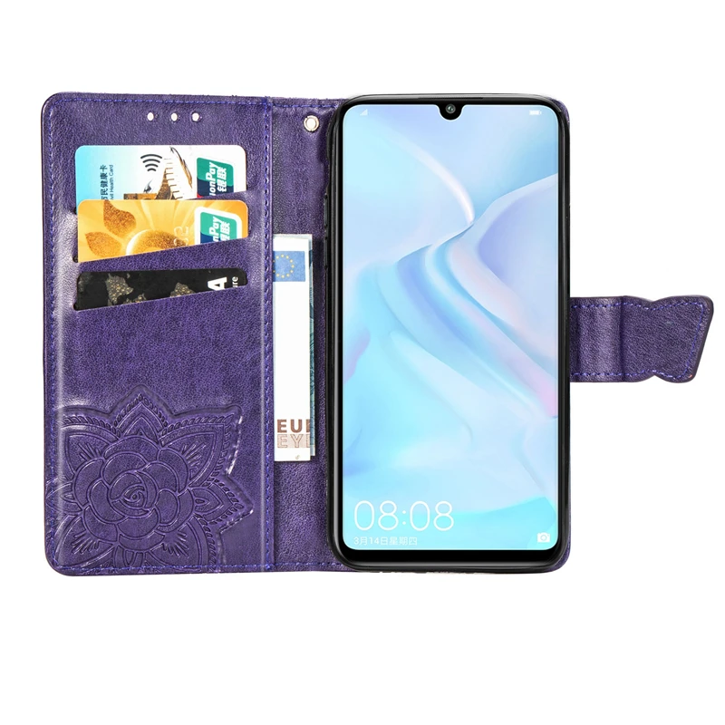 3D Бабочка Флип Чехол для huawei P30 P20 Lite P Smart Y6 Y7 Pro Y9 Y3 Y5 Honor 7A 8A Коврики 20 Lite Nova 4 3i крышка