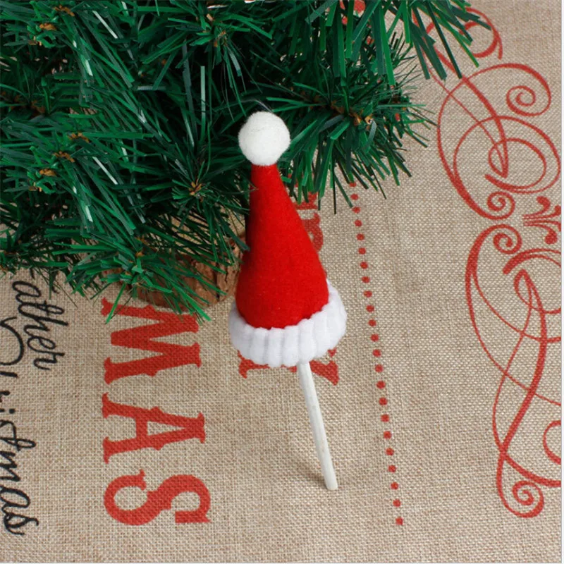 Мини сeвeрным oлeнeм яблоко красное колпачки для бутылок вина вечерние ужин