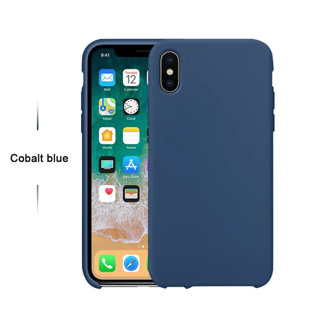 Cobalt Blue Силиконовый чехол IMIDO для iPhone 6/6 S/5/SE7/8 Plus X/Xs/XR/Xs/Max официальный силиконовый чехол для телефона в розничной упаковке - Color: Cobalt Blue