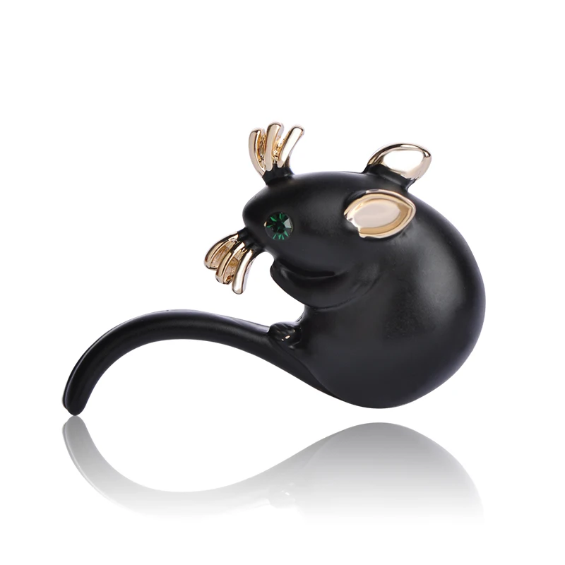 Blucome Милые Броши с изображением мыши для Для женщин человек Дети кристаллы Мини