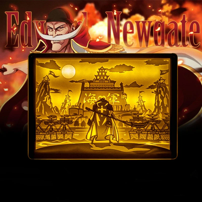 S. orange 3D аниме одна штука Edward Newgate настольная лампа Светодиодная кристальная