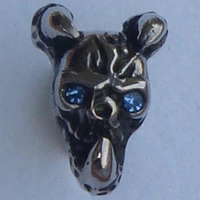 men jewelry men jewelry cool menboys dragon paw skull skeleton blue cz 316l stainless steel earring stud punk