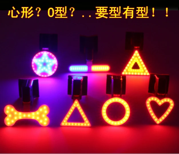 COB круглый сердечный костяной USB велосипедный задний фонарь велосипедная лампа