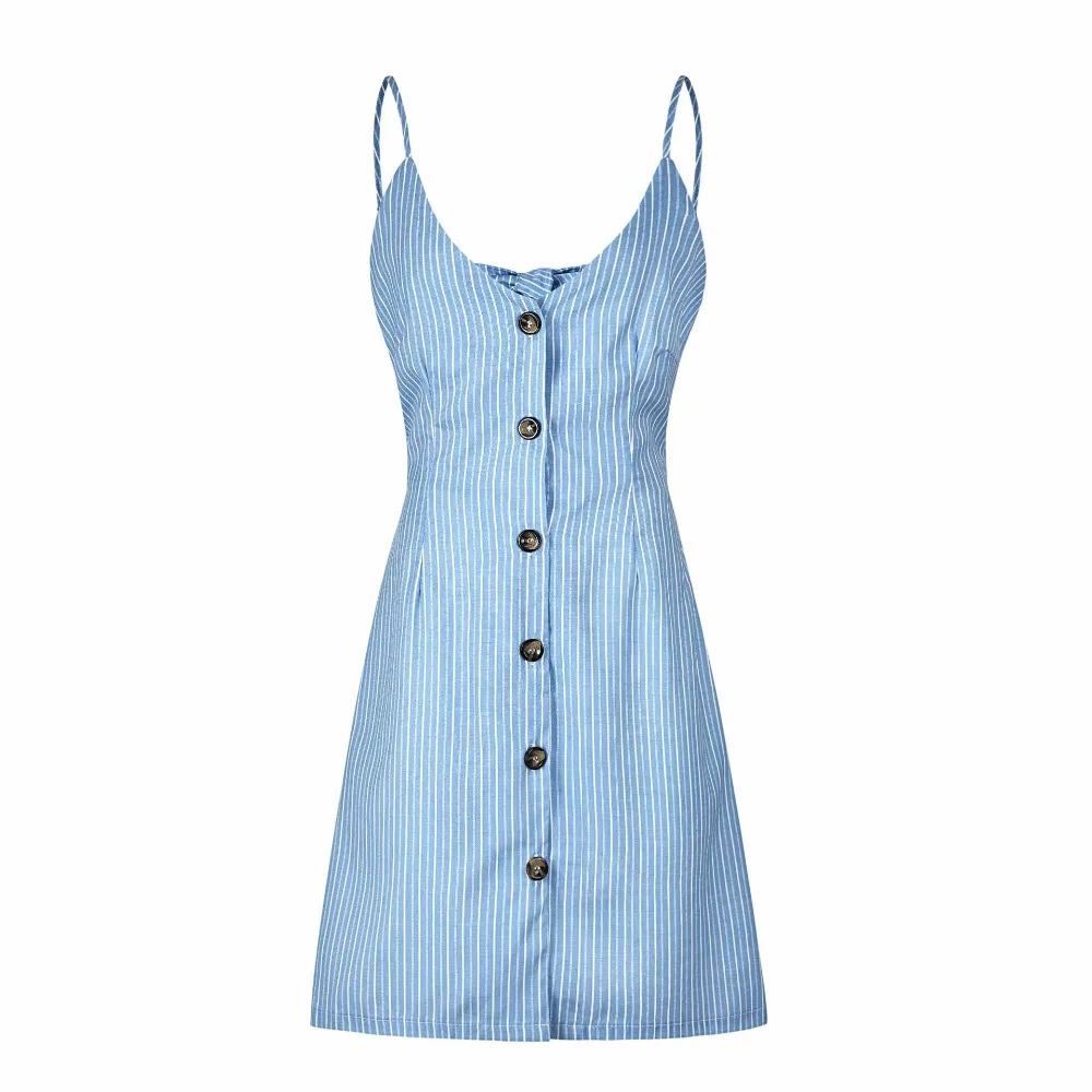 Женское летнее пляжное платье с глубоким V образным вырезом повседневные синие