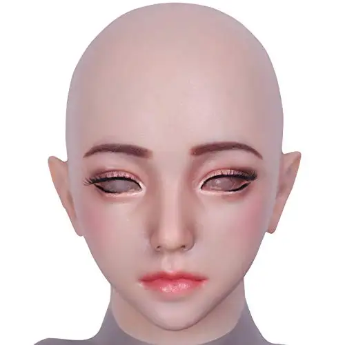 Emily) кроссдресс мягкий силиконовый реалистичный женский лицо милая девушка Полный голова Eyung маска Трансвестит кукольная маска