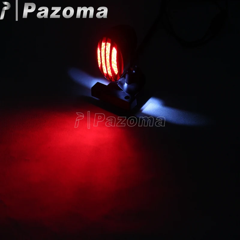 PAZOMA красный светодиодный задний фонарь Универсальный стоп-сигнал мотоцикла с