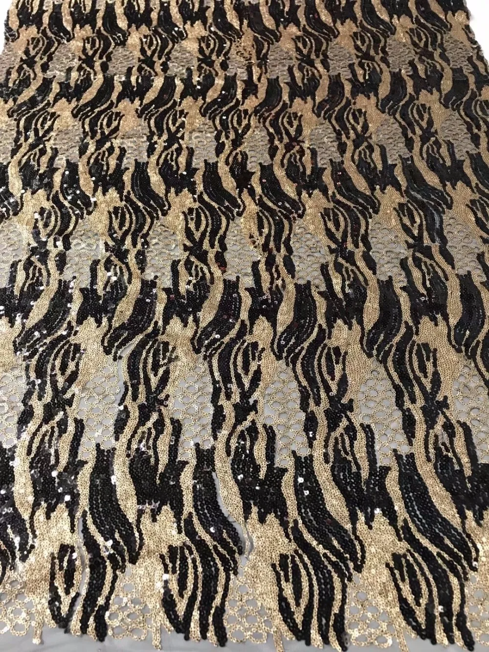 

BEAUTIFICAL Afican french lace fabric Special offer Black Sequins tulle mesh lace with embroidery Hot sale african fabric JYN209