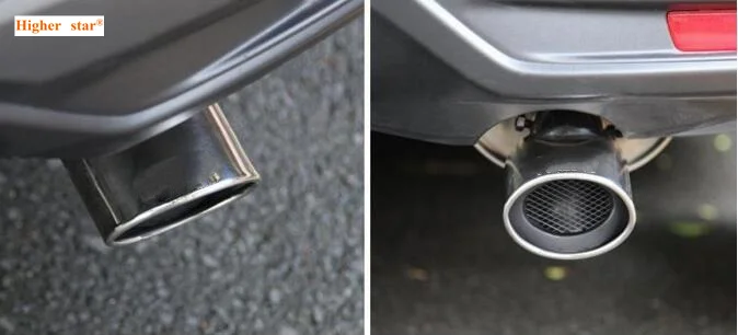 

For Nissan Kicks 2017-2018 car stainless steel Styling muffler,external end pipe decoration outlet,exhaust tail outlet