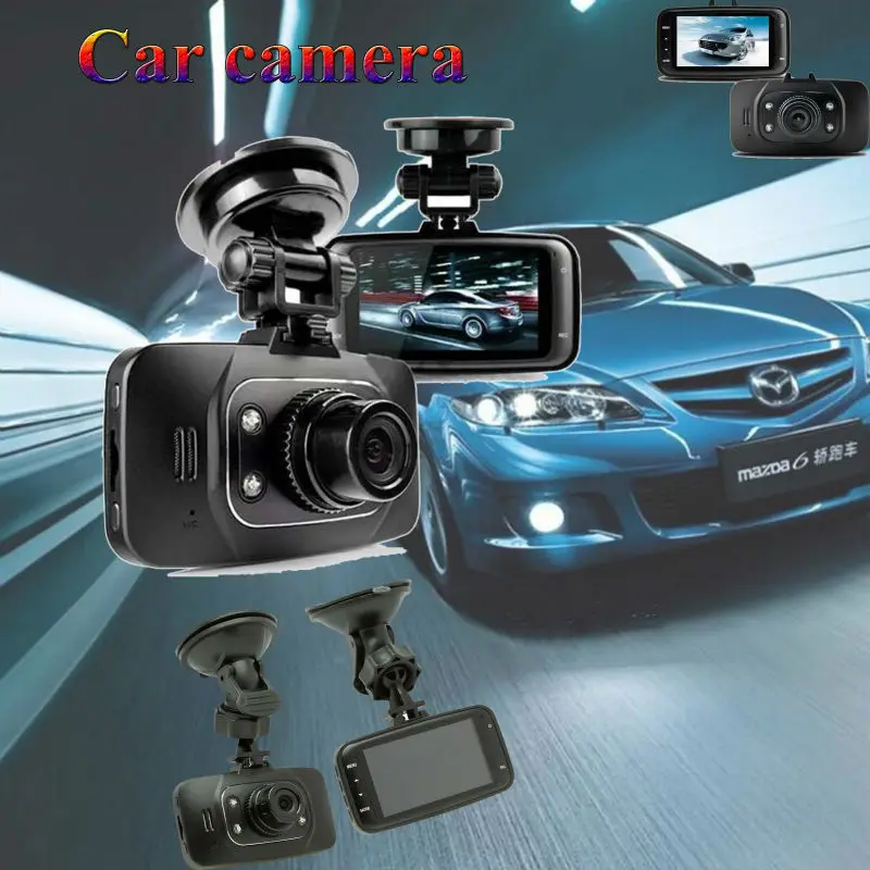Full HD 1080 P Видеорегистраторы для автомобилей GS8000L автомобиля Камера 2," видео Регистраторы Dash Cam Ночное видение регистратор DashCam