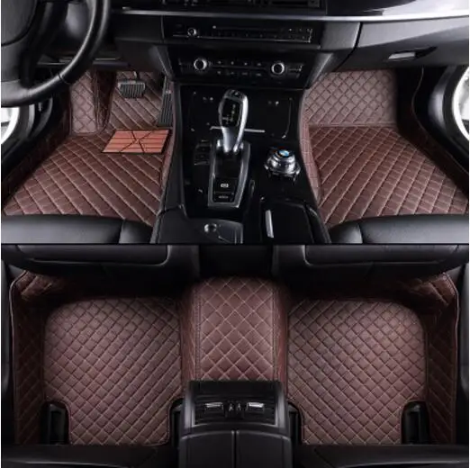 

High Quality Car Accessories Styling Custom Foot Mats 3D Luxury Leather Car Floor Mats For Peugeot 307 Hatchback 2008-2013
