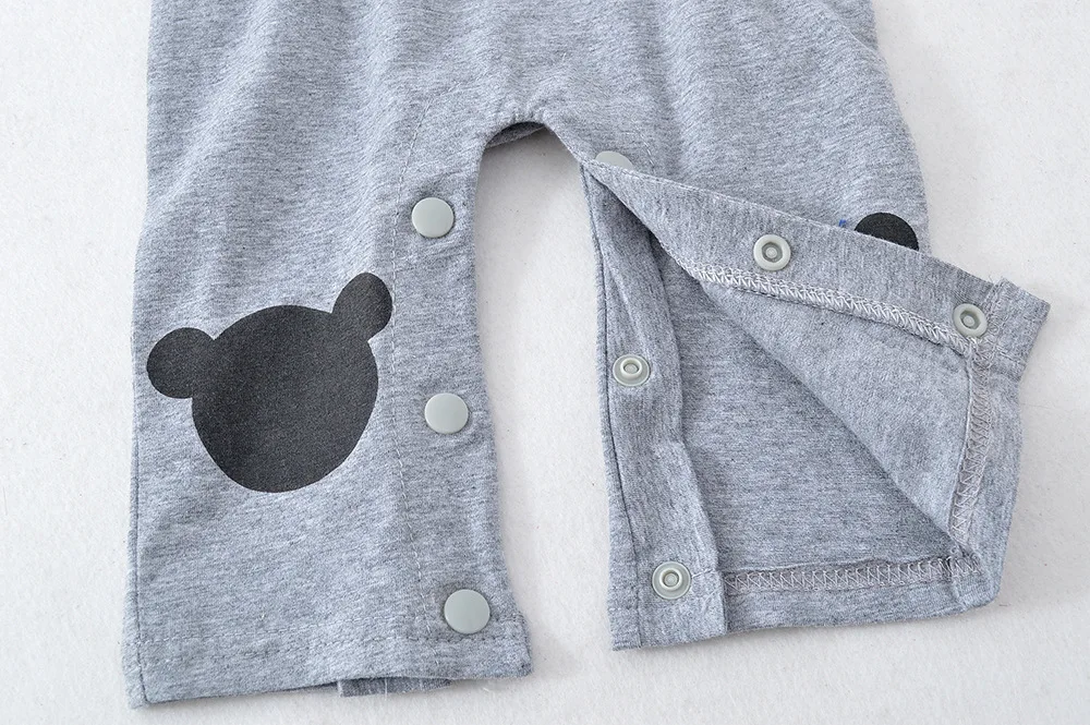 2018 комбинезон с длинными рукавами и рисунком медведя для маленьких мальчиков