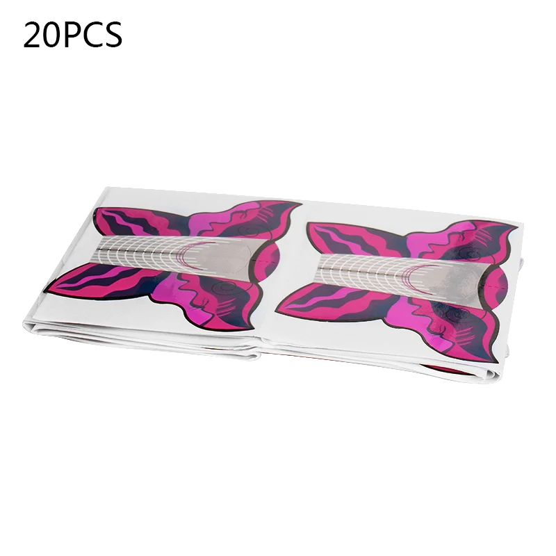 WM23396 100/20 шт, профессиональная французская форма для ногтей, кончики для дизайна ногтей, акриловый кончик, гелевая наклейка для ногтей, удлиняющая форма для завивки, лак для ногтей Guid - Цвет: WM23396