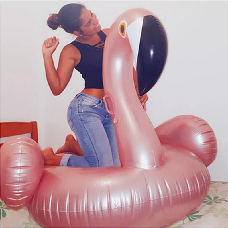 Гигантский надувной плавательный круг фламинго 150 см 60 дюймов | Спорт и