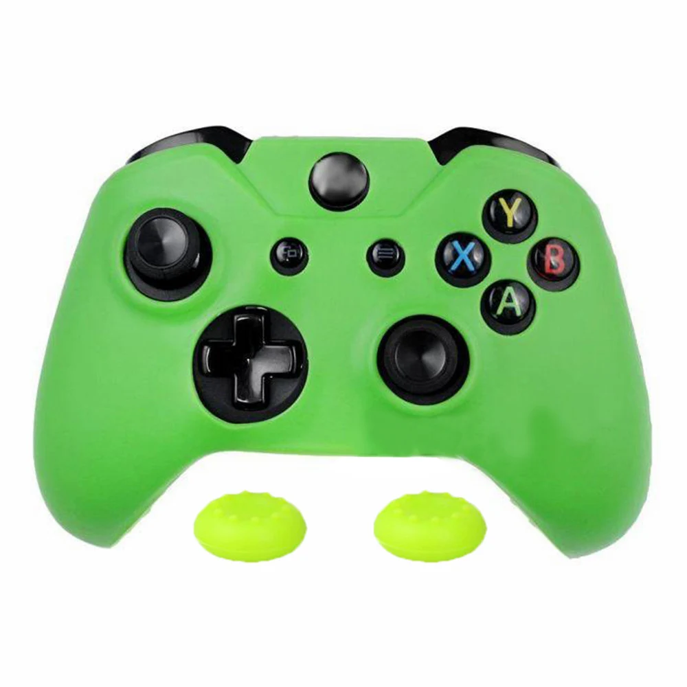 Green Силиконовый защитный чехол ZOMTOP для XBox One X S, защитный чехол для контроллера, защита для переноса воды, камуфляжная крышка, крышки для ручек - Цвет: Green