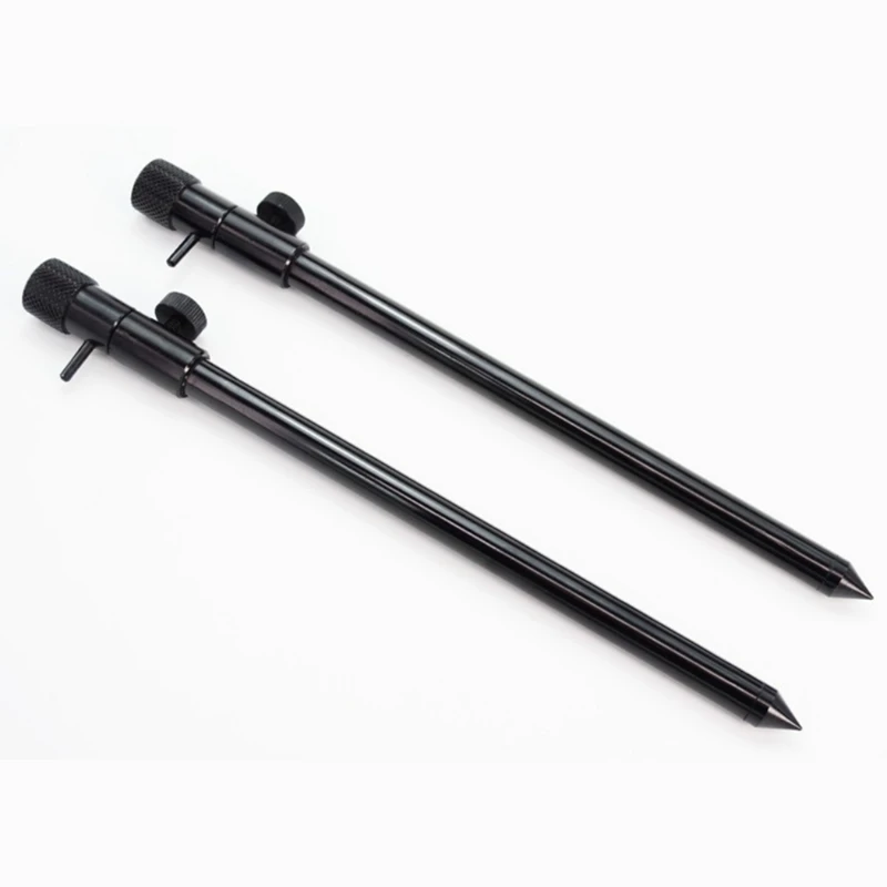 Fishing Rod Rest Fishing Rod Rack Aluminum Alloy Two-section Telescopic Portable Ground Insert Pole Stand for Fishing Rod