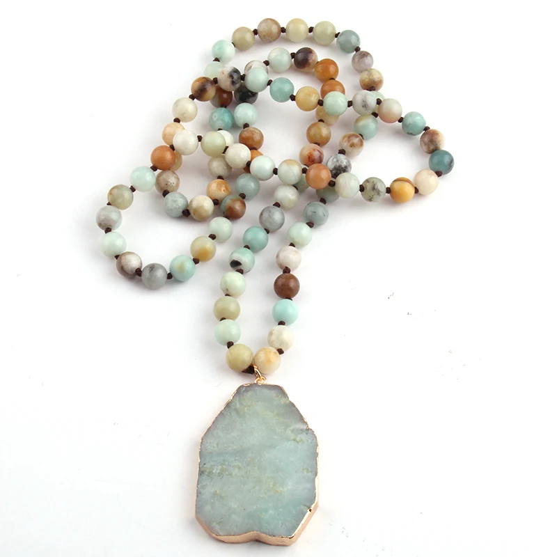 MOODPC модные богемные этнические ювелирные изделия натуральный камень с узлом