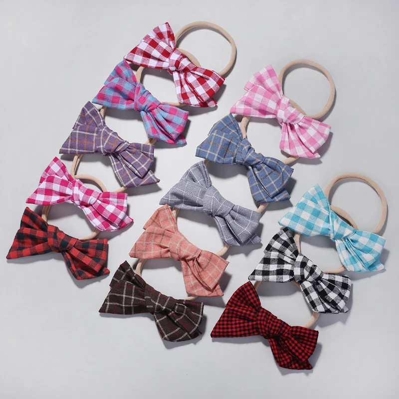 Нейлоновые повязки ручной работы для новорожденных девочек Простые хлопковые с