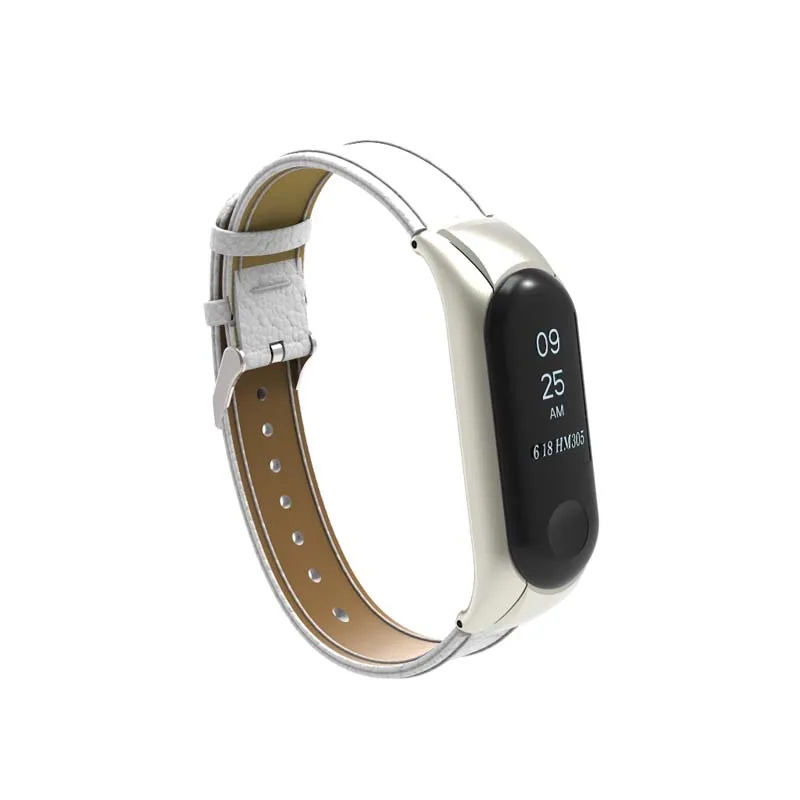 Teamyo mi Band 3 Ремешок Браслет из натуральной кожи для xiaomi mi band 3 Смарт-часы браслет аксессуары ремешок браслет mi Band 3