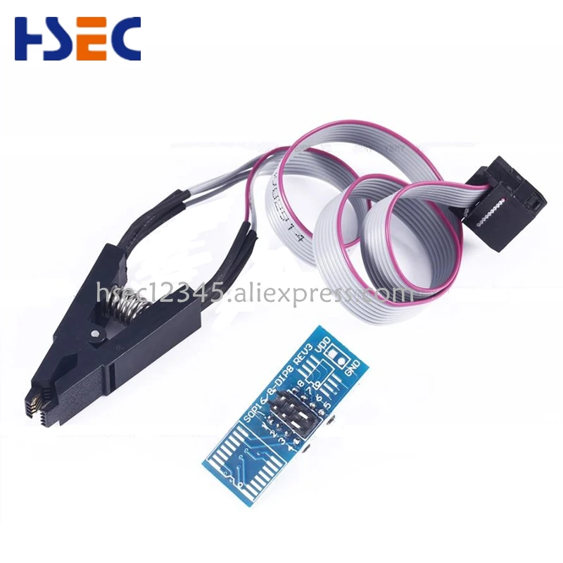 Более широкая Золотая игла soic8 sop8 тестовый зажим для eeprom клипса вспышки TL866ii