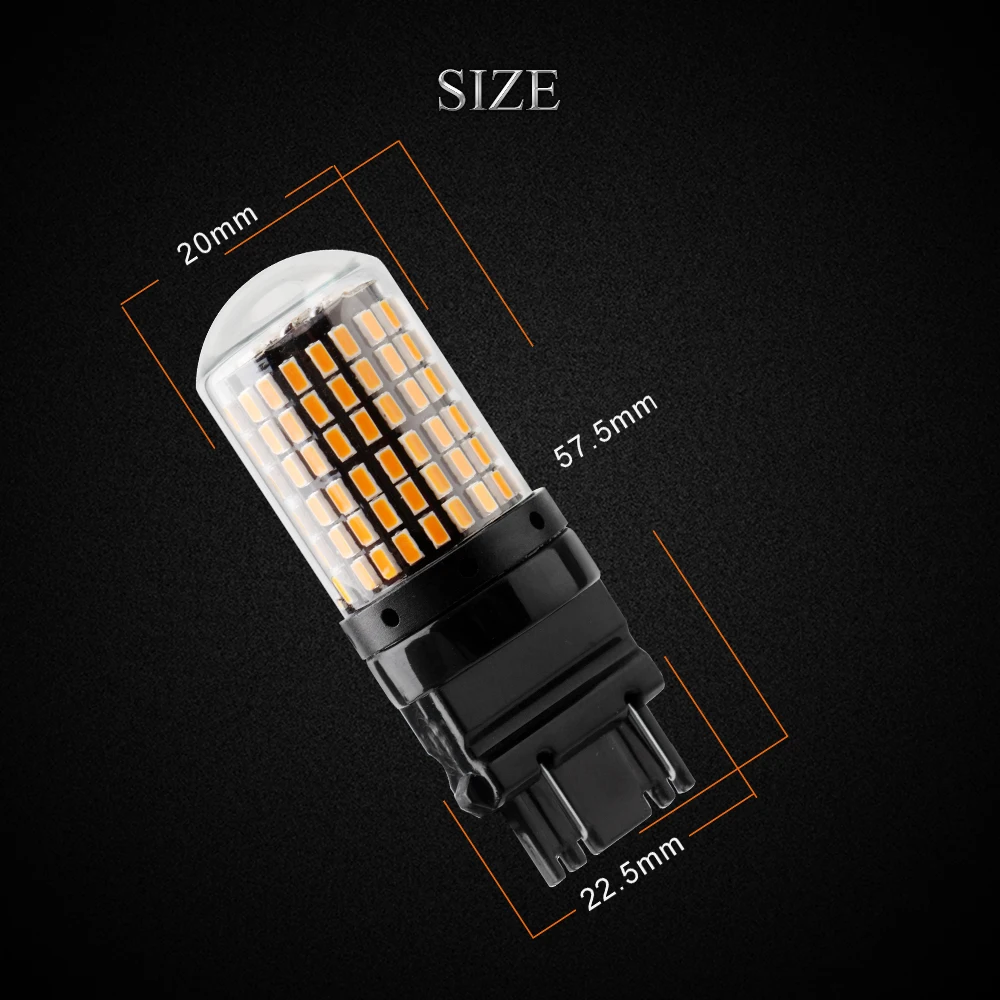 YM E-Bright из 2 предметов 3157 P27/5 Вт авто светодиодный Canbus 3014 T25 ошибок светодиодный автомобиль стоп-сигналы 12V Нет Hyper флэш Янтарный белого и красного цветов