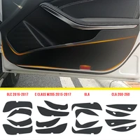 car door anti kick pad protection mat carbon fiber stickers for mercedes benz gla cla glc c class w205e class w213