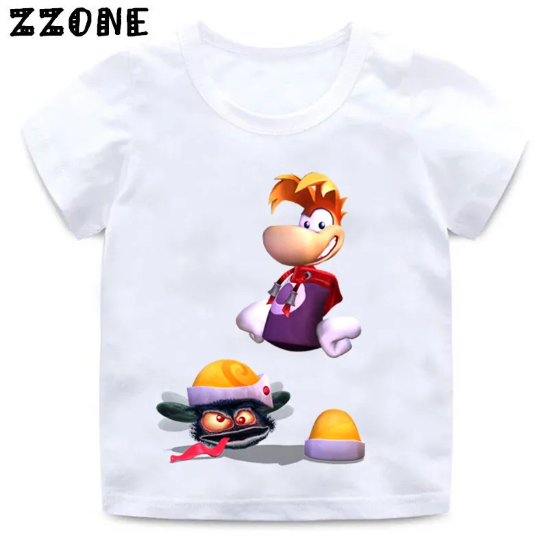 Забавная одежда для детей футболка с принтом героев мультфильма Rayman Legends Adventures Game