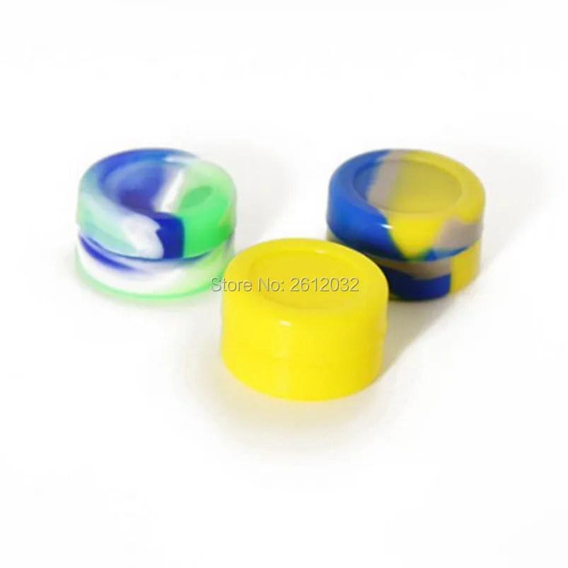 500pcs 5ml Nonstick Silicone Container Storage Box for Oil Wax Jar Dab Random Color