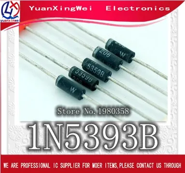 1N5393B 1N5393 DIODE GEN PURP 200V 1.5A DO-15 5393 N5393 20 шт. | Электроника