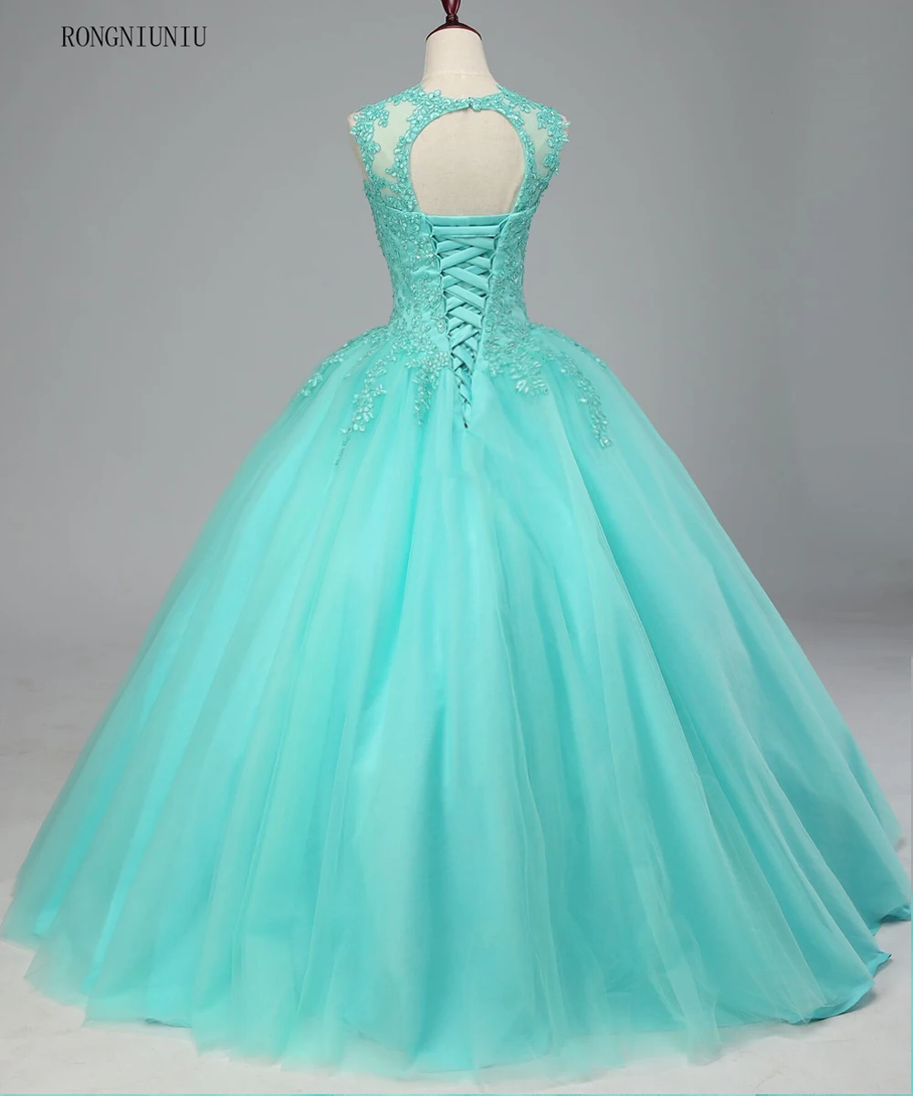 Мятно-зеленое Бальные платья, фатиновые Аппликации, Vestidos De 15 Anos, милые 16 Платья, дебютантные платья, платья для 15 лет